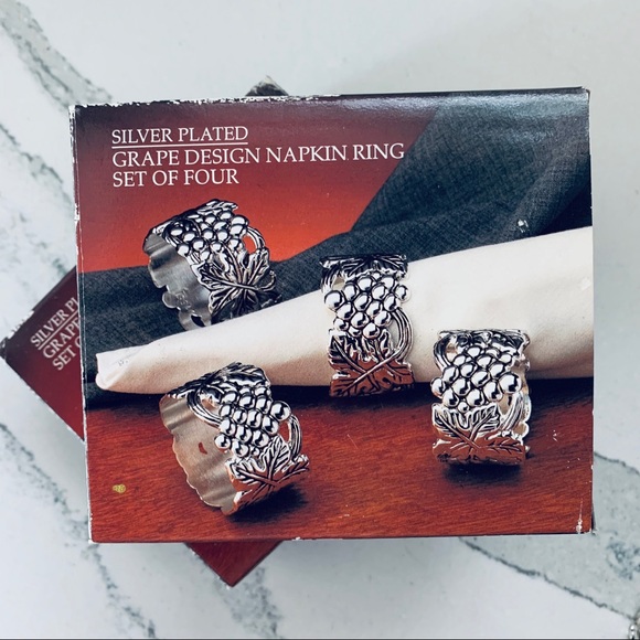 Antique Sterling Silver Napkin Rings, a Mixed Set of Six at